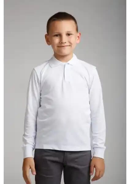 Ada Bebek Uzun Kollu Polo Yaka Lakos Beyaz Penye Çocuk Giyim Ürünü Özellikleri ve Kullanım Alanları