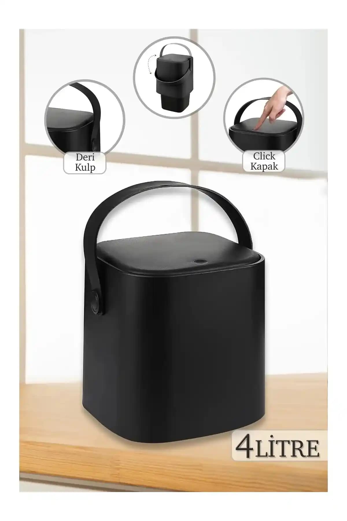 ALİNA HOME Yeni Nesil Akıllı Kapaklı Çöp Kovası Modern Mutfaklar İçin Şık ve Dayanıklı Tasarım