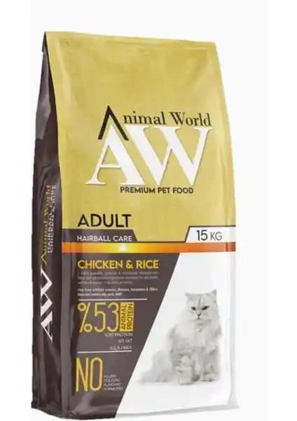 Animal World Yetişkin Kediler İçin Tüy Yumağı Önleyici Tavuk ve Pirinç Mama Ürünü Özellikleri