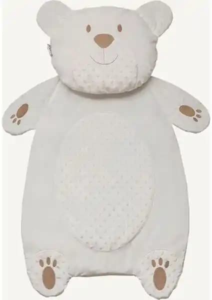 Bebitof Erkek Bebek Ayı Figürlü Alt Açma Minderi Ekru - Güvenli ve Konforlu Bebek Bakımı