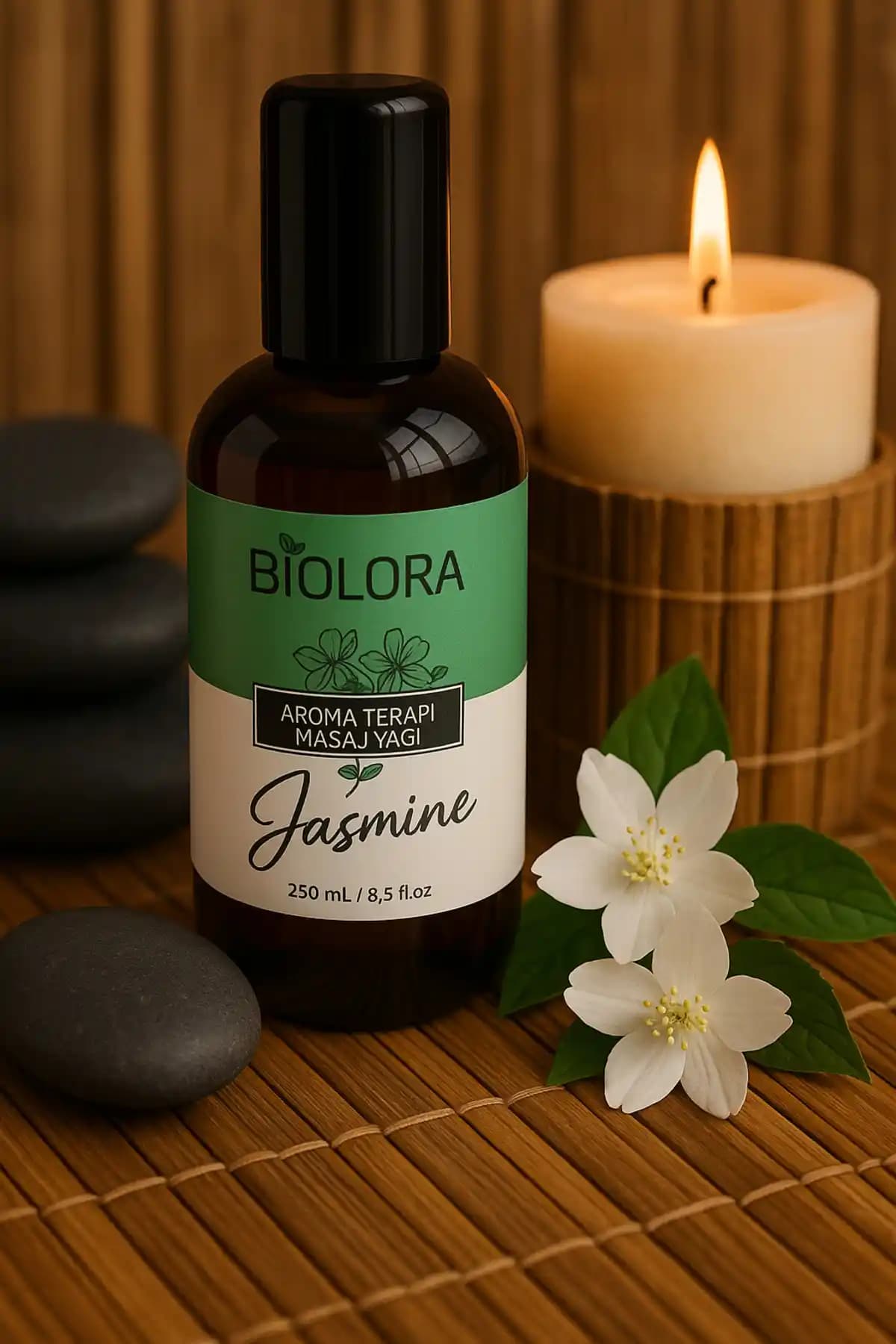 Biolora Yasemin Aromaterapi İpeksi Vücut Masaj ve Spa Yağı Doğal ve Rahatlatıcı Bakım Ürünü