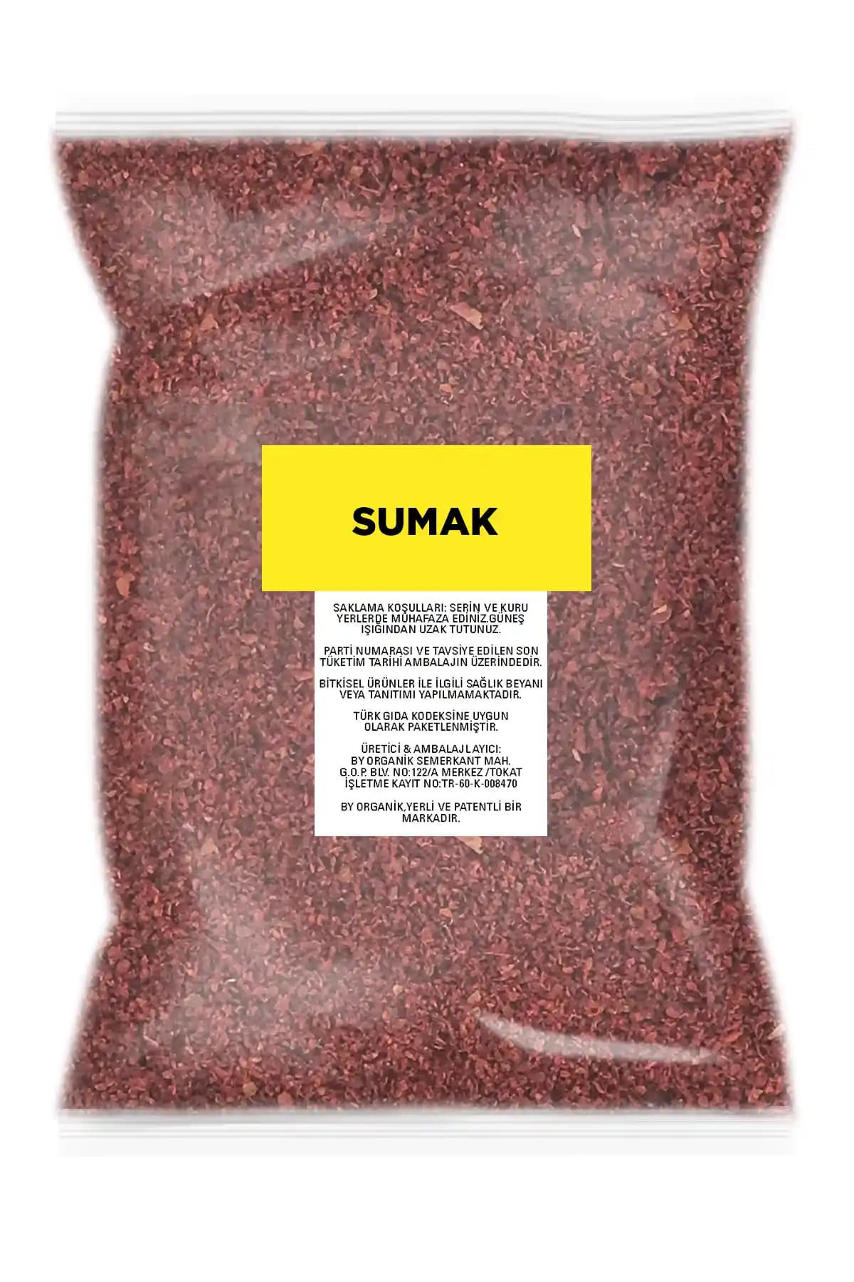 BY ORGANİK Sumak Toz 100 gr Doğal ve Katkısız Baharat ile Lezzetin Özgünlüğü