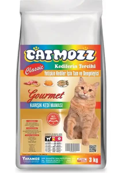Catmozz Classic Mix Gourmet Yetişkin Kedi Maması Sağlıklı ve Dengeli Beslenme İçin Uygun Seçenek