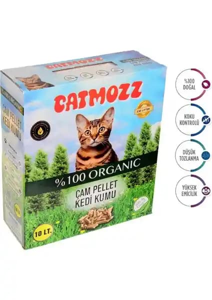 Catmozz Doğal Organik Çam Peleti Kedi Kumu: Sağlıklı ve Hijyenik Kullanım İçin Güvenli Seçenek