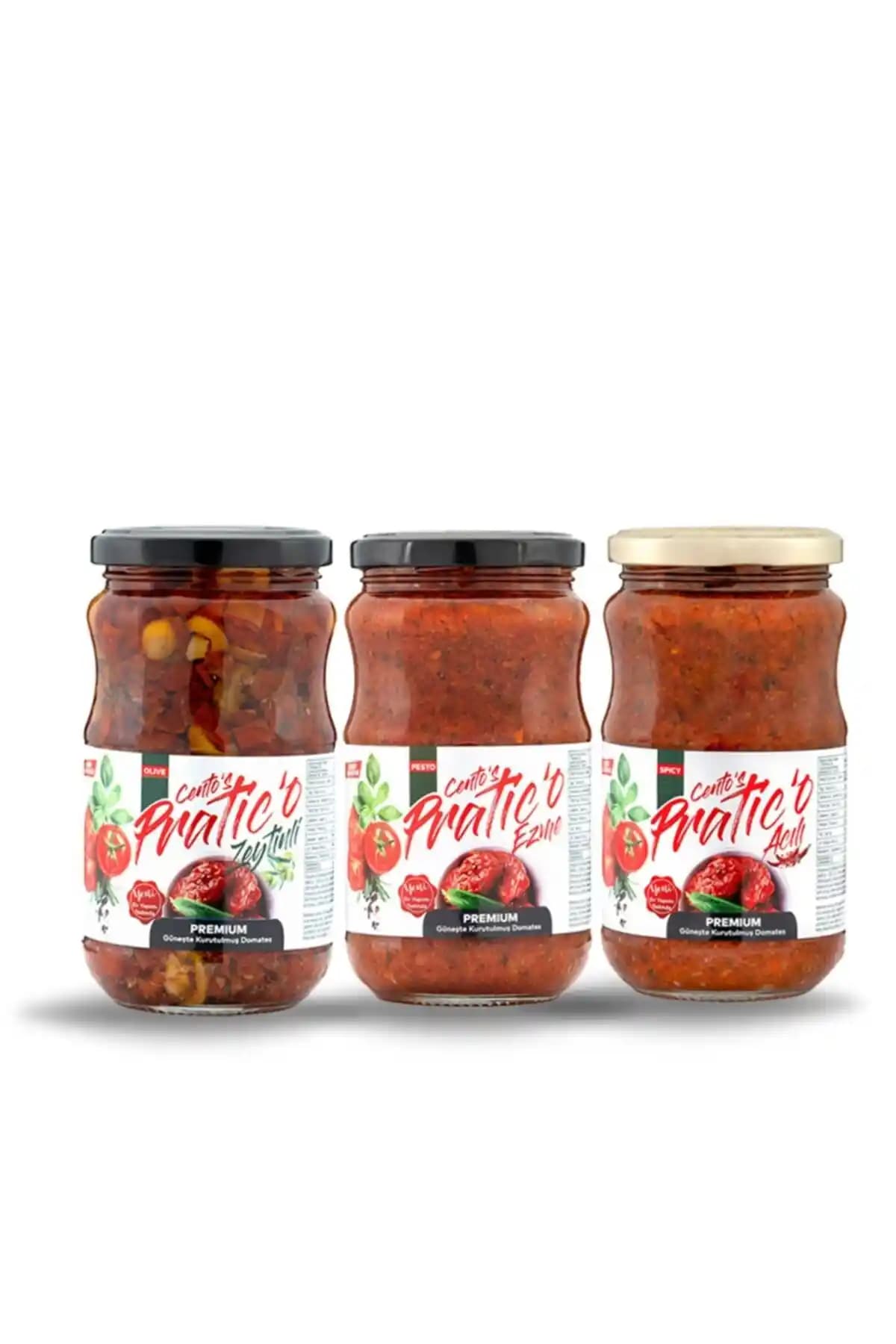 Cento's Pratic'o Güneşte Kurutulmuş Domates Seti Doğal ve Lezzetli Yemek Malzemeleri