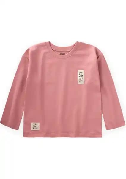 Cigit Mevsimlik Pembe Çocuk T-Shirt 2-10 Yaş Kızlar İçin Rahat ve Şık Giyim Seçeneği