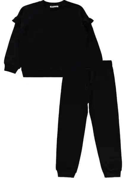 Civil Girls Kız Çocuk Siyah Eşofman Takımı 6-9 Yaş için Konfor ve Şıklık Sunar