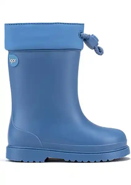 Çocuklar İçin Dayanıklı ve Şık Unisex Yağmur Çizmesi - Mavi Renkli Tasarım