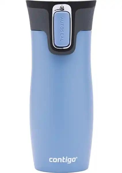 Contigo Westloop Autoseal Termos 470ML Açık Mavi: Sızdırmaz ve Uzun Süre Sıcaklık Koruma Özelliği ile Günlük Kullanım İçin Ideal