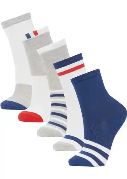 DeFacto Erkek Çocuk 5'li Pamuklu Uzun Çorap Seti Günlük Kullanım ve Şıklık İçin Uygun