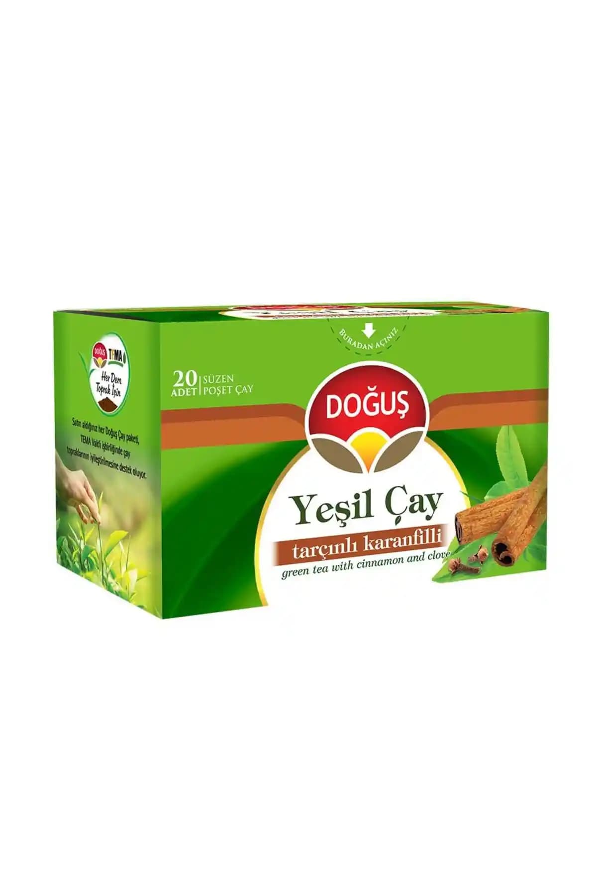 Doğuş Bitki Çayı Yeşil Çay Tarçın Karanfil Sağlıklı ve Lezzetli Bir İçim Deneyimi