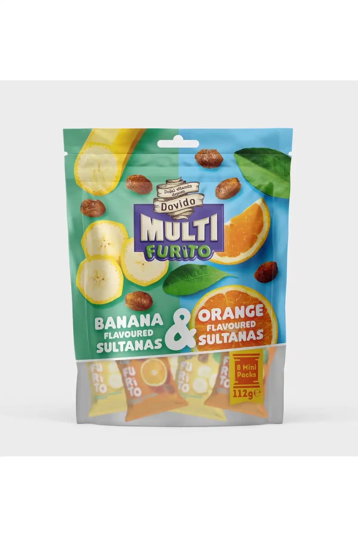 Dovido Furito Doğal Muz ve Portakal Aromalı Kuru Üzüm Sağlıklı Atıştırmalık
