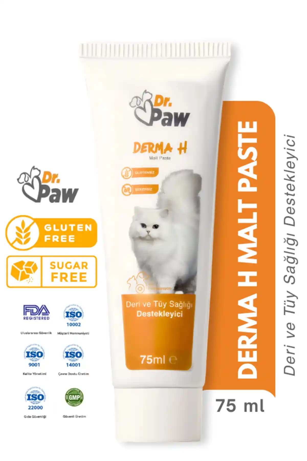 Dr.Paw Deri ve Tüy Sağlığı Destekleyici Kedi Maltı 75 ML doğal içeriklerle sağlıklı tüyler için
