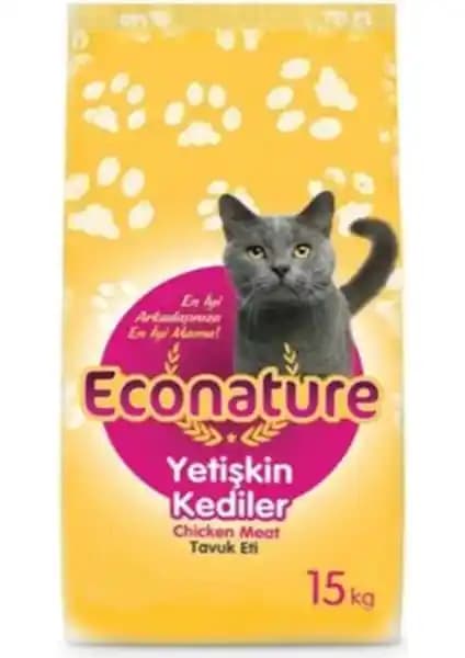 Econature SYET Tavuk Kedi Maması 15kg Sağlıklı ve Dengeli Yetişkin Kedi Beslenmesi