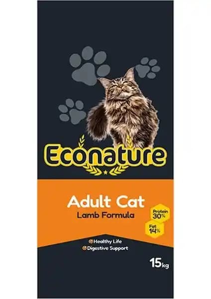 Econature Yetişkin Kuzulu Kuru Kedi Maması Sağlıklı ve Dengeli Beslenme İçin Uygun Bir Seçenek