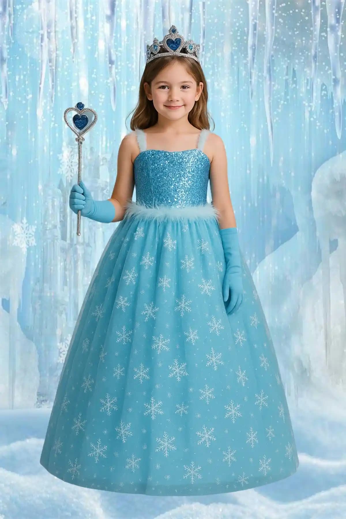 Elsa Karlar Ülkesi Temalı Çocuk Kız Elbise ve Kostüm Seçenekleri