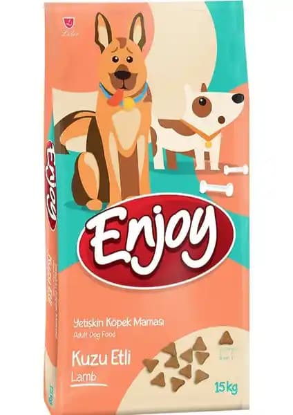 Enjoy Kuzulu ve Pirinçli Yetişkin Köpek Maması 15 Kg Sağlıklı ve Lezzetli Seçenek