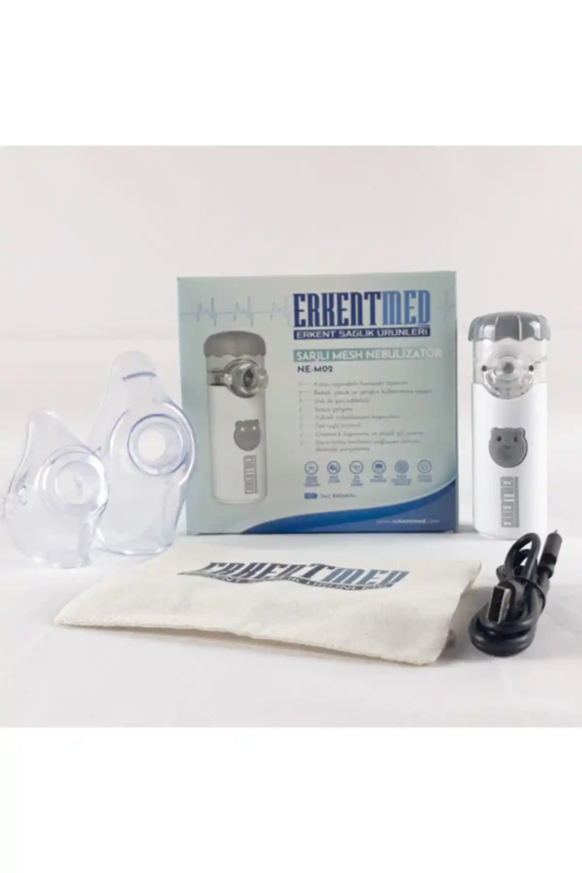 Erkentmed Ne-m02 Şarjlı Mesh Nebulizatör: Taşınabilir ve Etkili Solunum Tedavi Cihazı