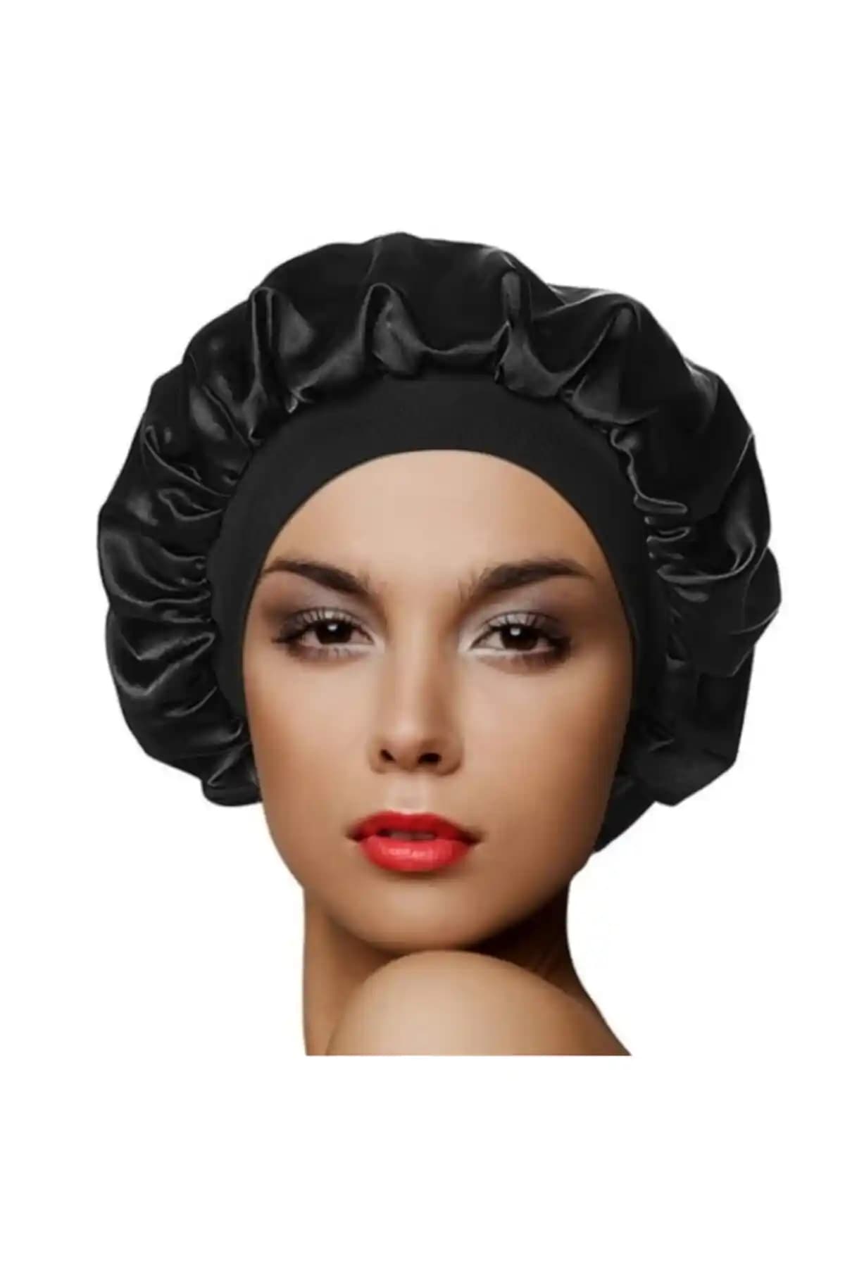 FashionSButik Siyah Saten Saç Bonesi: Şıklık ve Fonksiyonelliğin Birleşimi