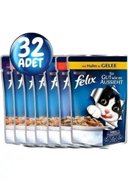 Felix Karışık Yaş Kedi Maması 32 Litre Sağlıklı ve Lezzetli Seçenekler