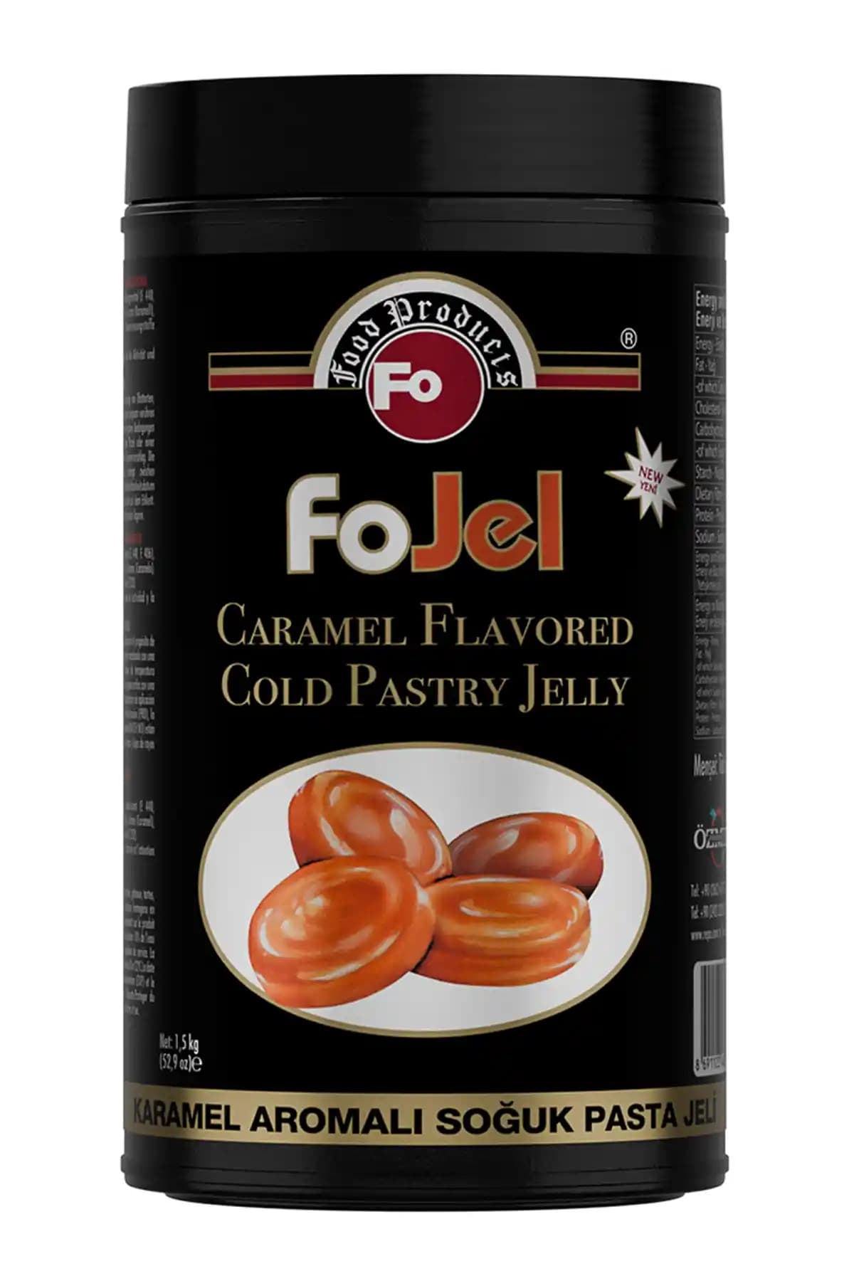 FO Karamel Aromalı Soğuk Pasta Jeli: Doğal İçeriklerle Pratik ve Parlak Tatlı Dekorasyonu