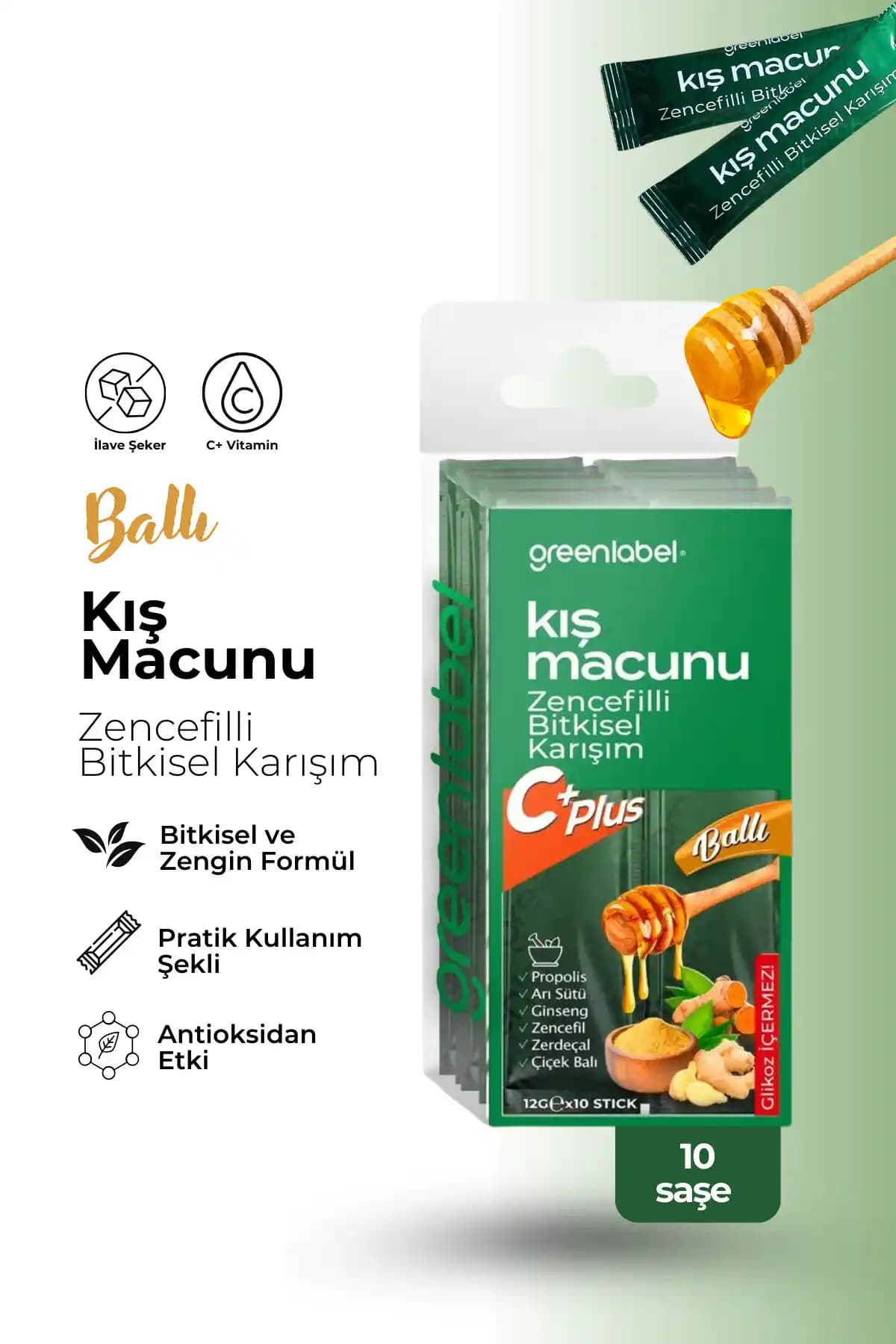 Green Label Zencefilli Propolisli Kış Macunu Stick ile Sağlıklı ve Enerjik Kışlar