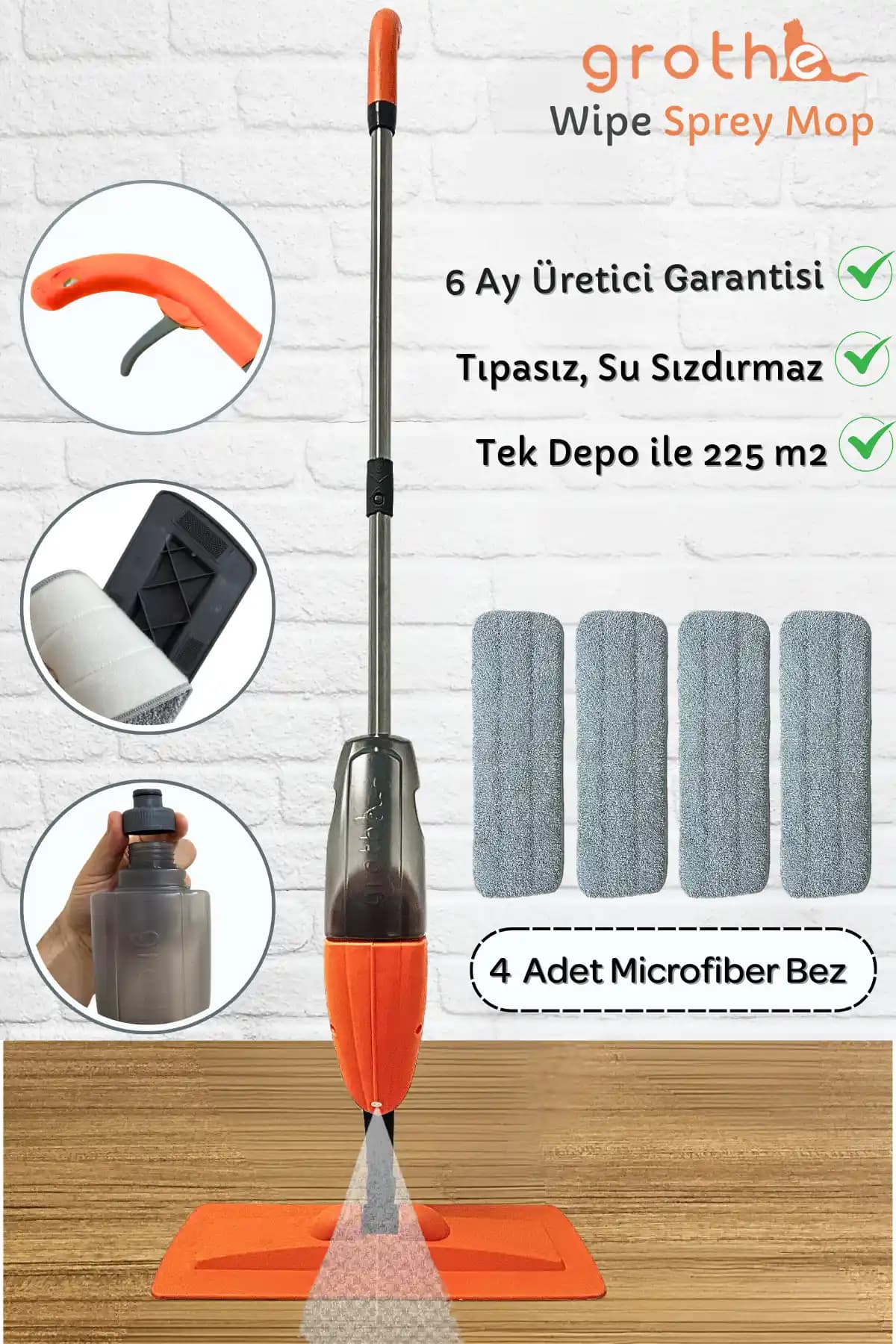 Grothe Wipe Sprey Mop ile Kolay ve Etkili Temizlik Çözümü Ürün Özellikleri ve Kullanım İpuçları