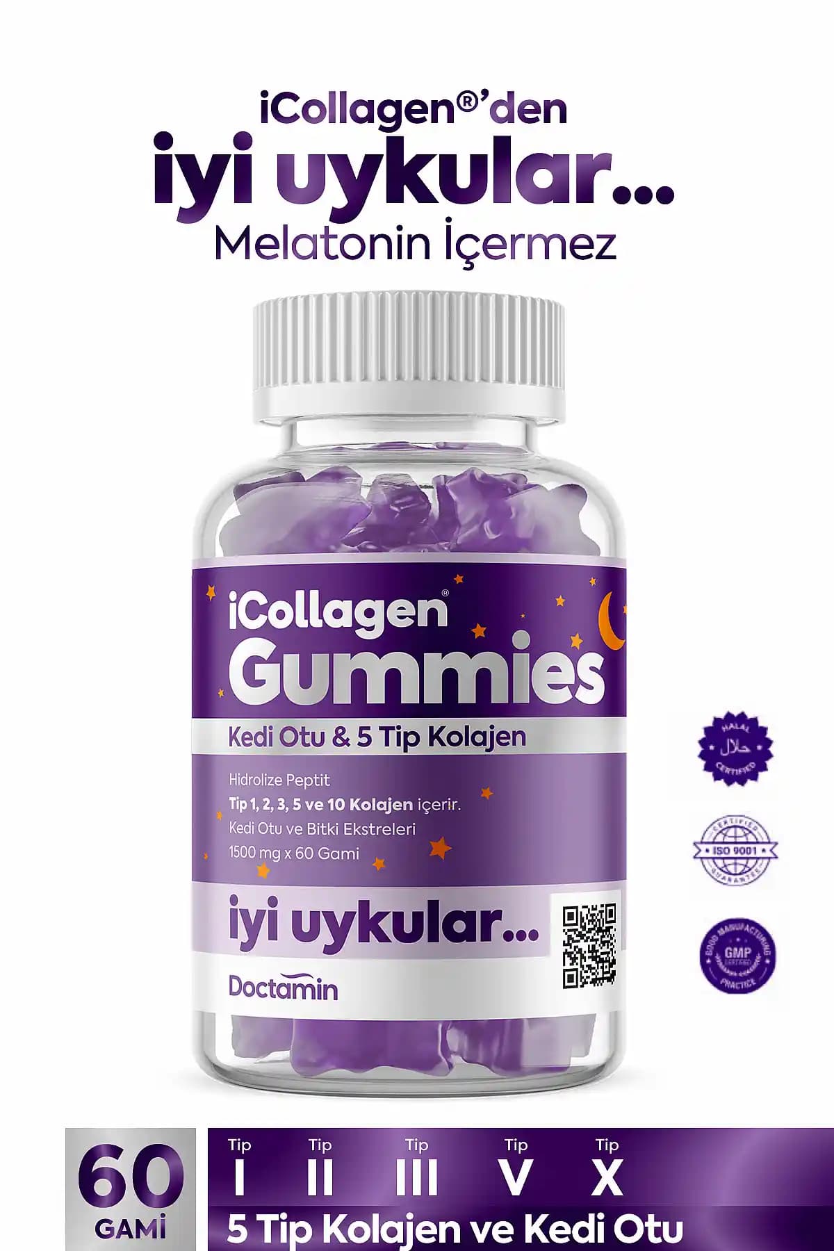İcollagen İyi Uykular Kolajen Jelibon: Sağlıklı Uyku ve Güzellik Destekleyici Takviye