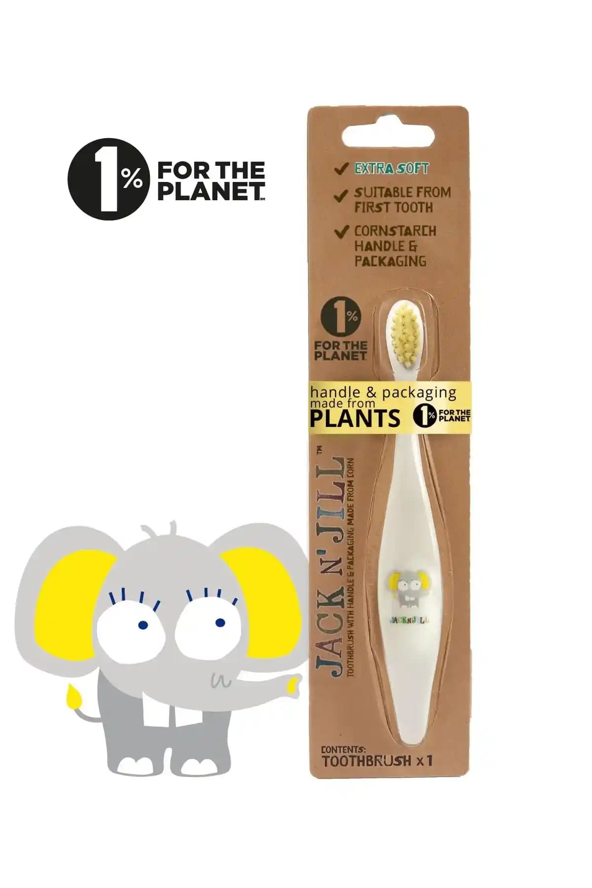 Jack N'Jill Doğal Çocuk Diş Fırçası Çevre Dostu ve Güvenli Temizlik Aracı