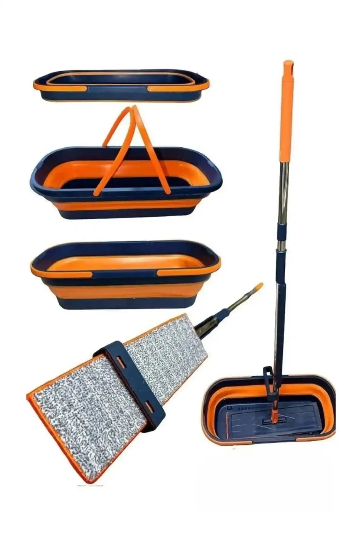 Kitchen Queen Home Katlanabilir Kovalı Mop 55 cm ile Etkili ve Pratik Temizlik Çözümü