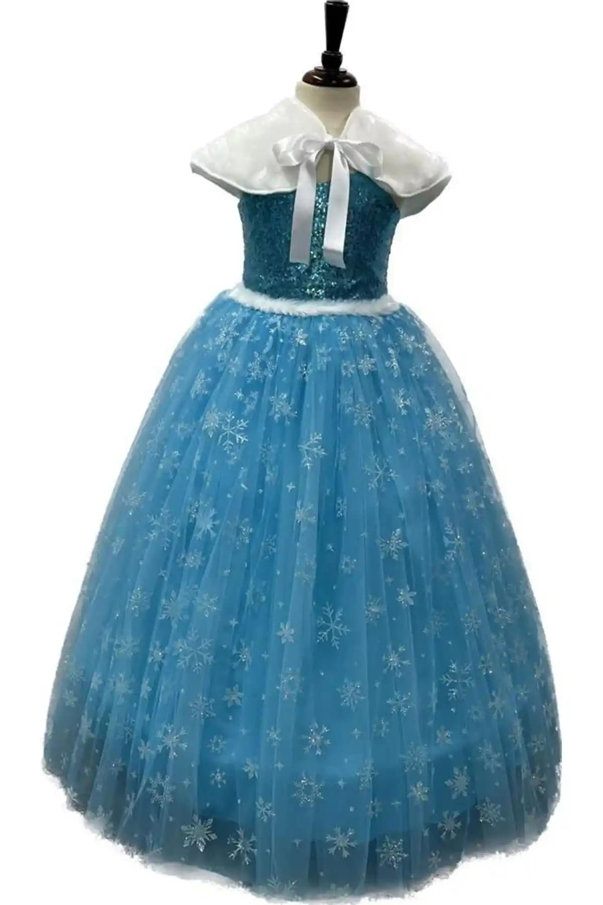 Kız Çocuklar İçin Frozen Elsa Kostümü: Kaliteli ve Şık Prenses Kıyafeti