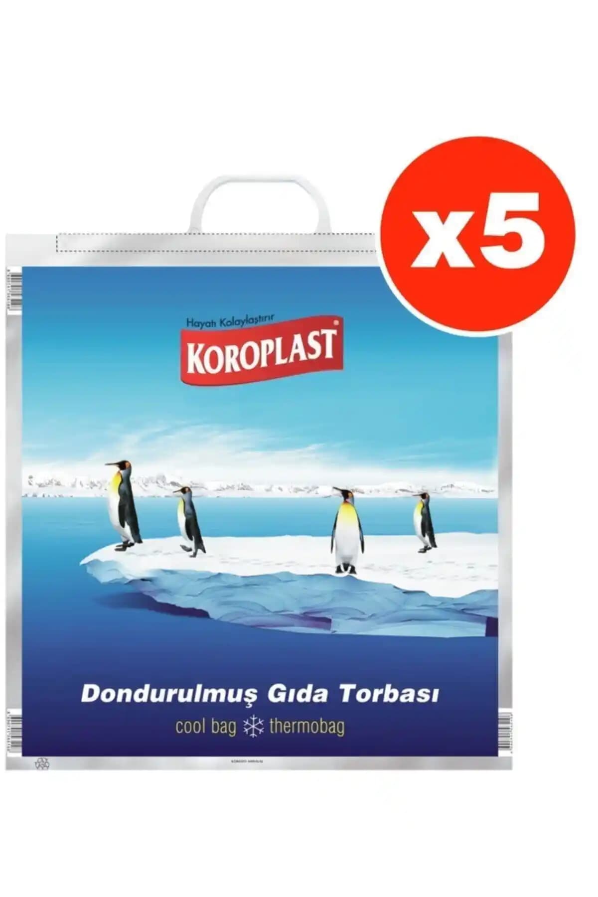 Koroplast Büyük Boy Dondurulmuş Gıda Torbası Seti 50x52 cm, Dayanıklı ve Çok Amaçlı Saklama Çözümü