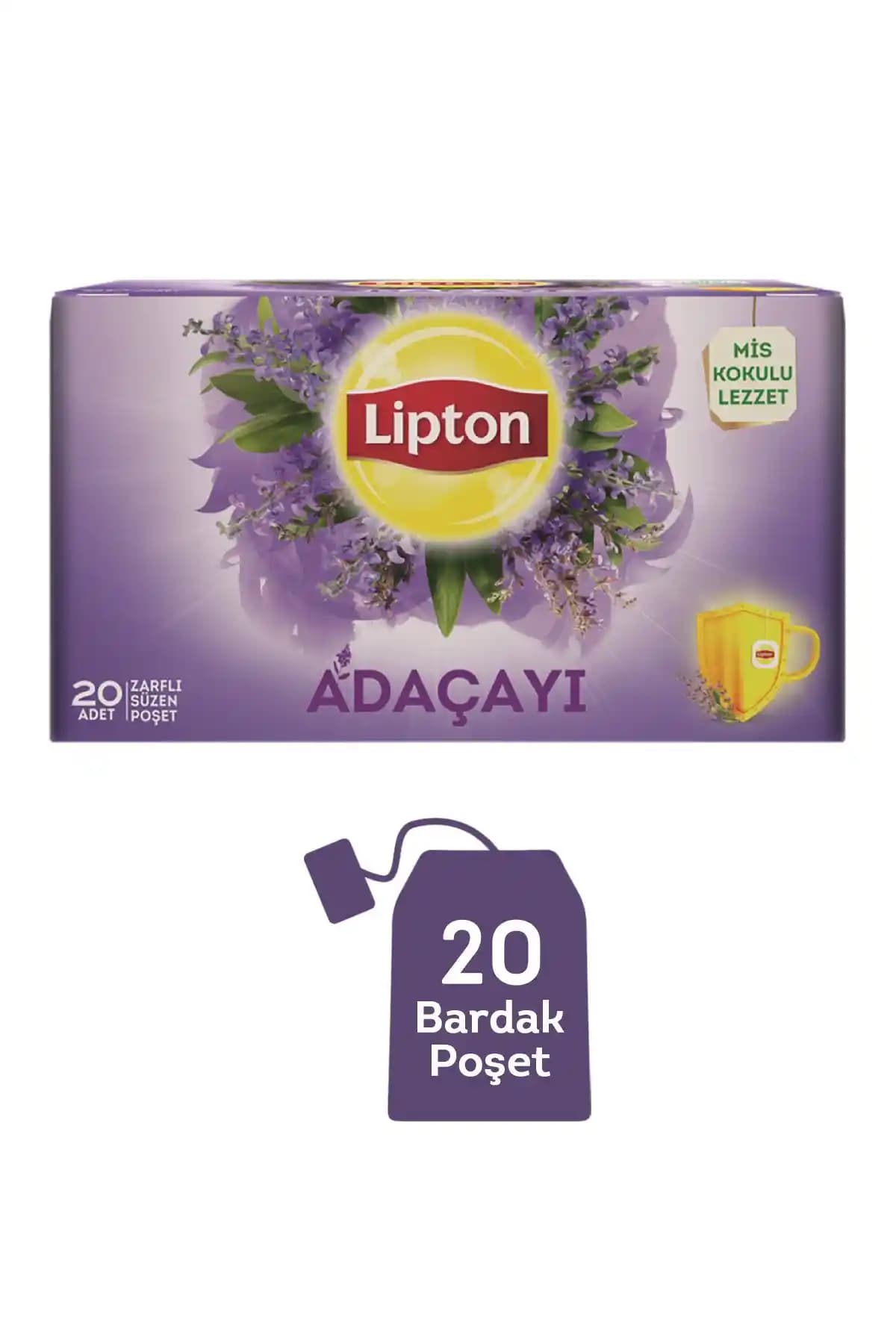 Lipton Adaçayı Bardak Poşet Çay 20'li Doğal ve Sakinleştirici Bir İçeriğe Sahip Sağlıklı Çay