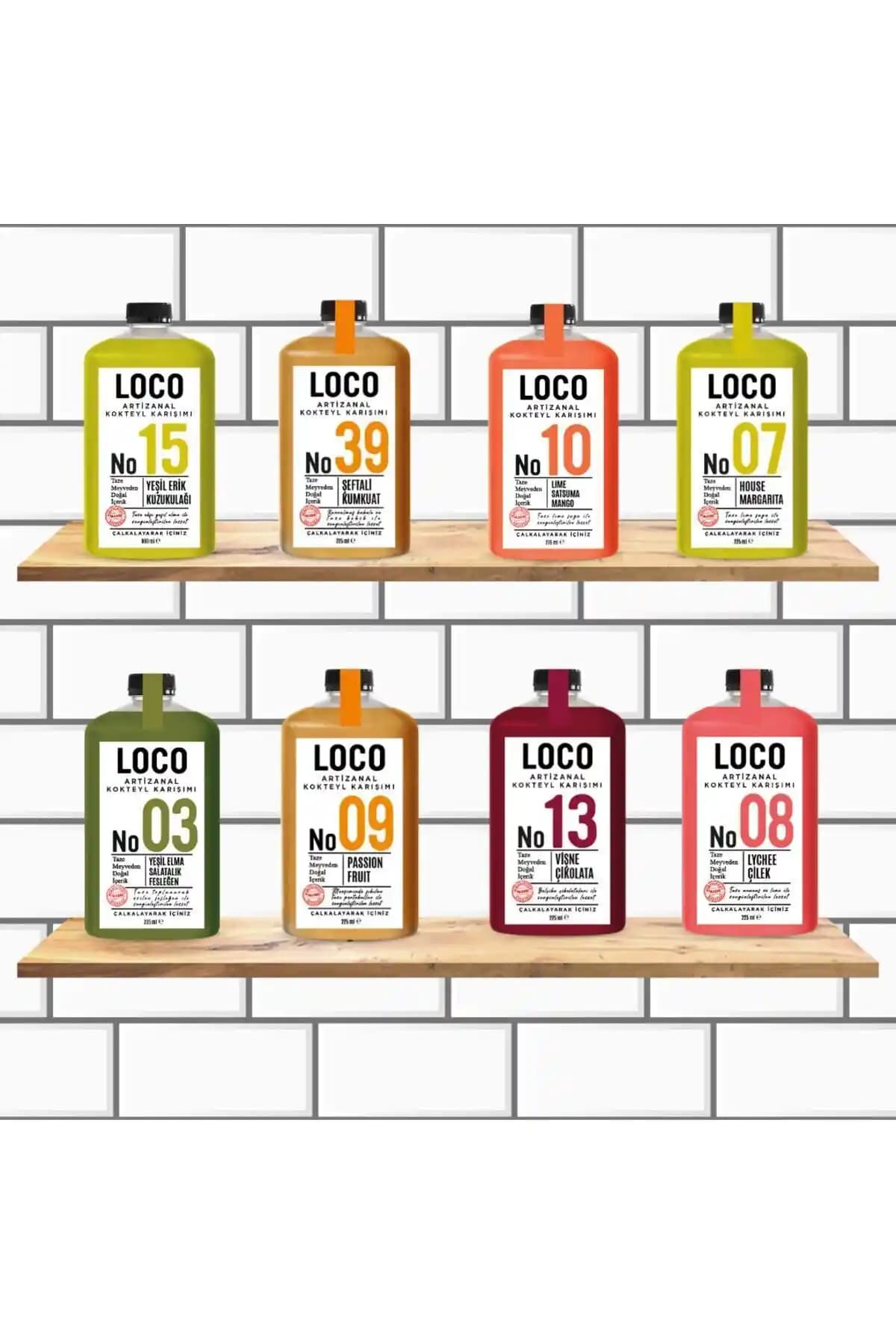 LOCO 8'li Artizanal Alkolsüz Meyve Kokteyl Karışım Small Box Sağlıklı ve Doğal İçeriklerle