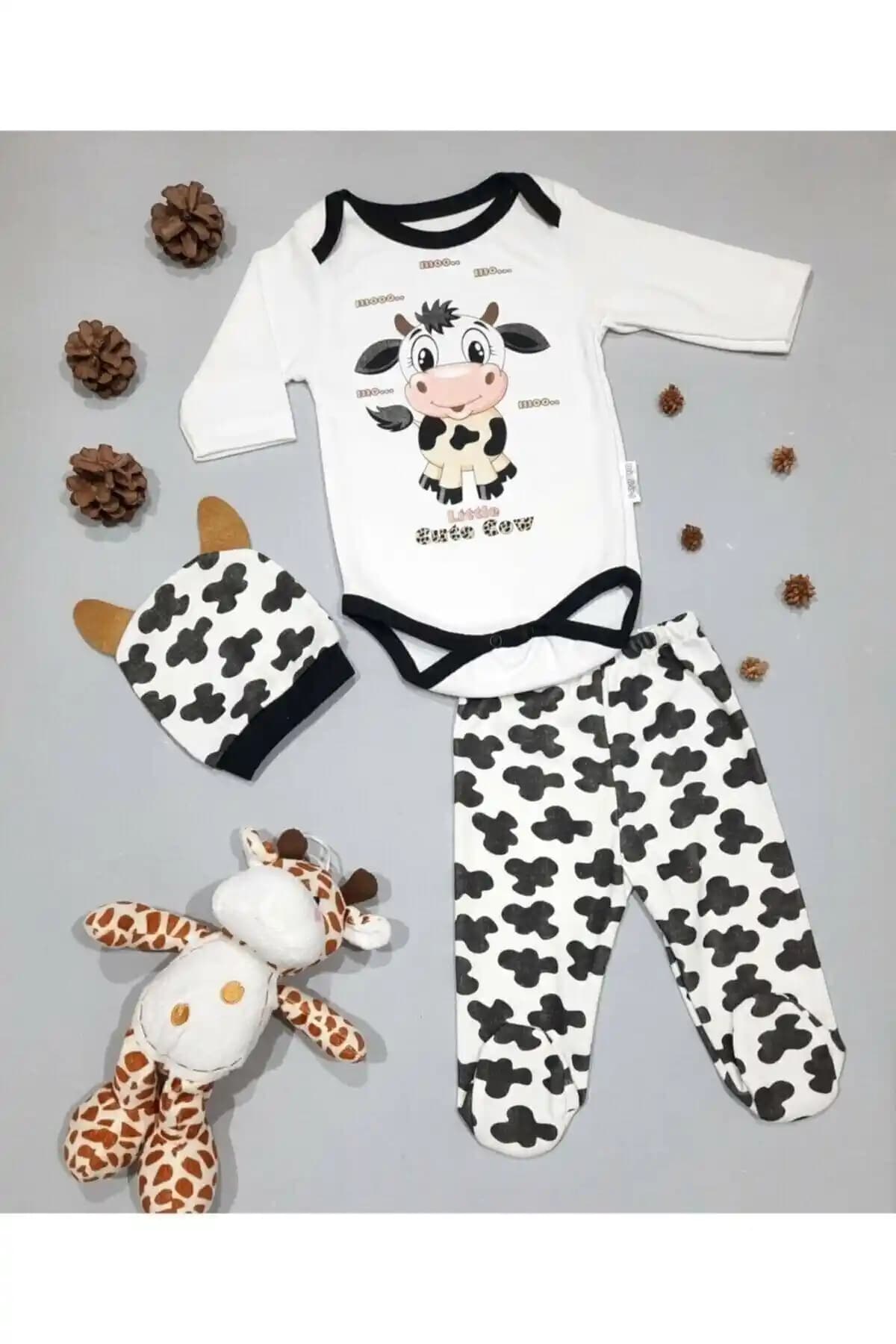 Mai Perla Unisex Bebek Inek 3'lü Zıbın Takımı: Konfor ve Şıklığın Modern Buluşması