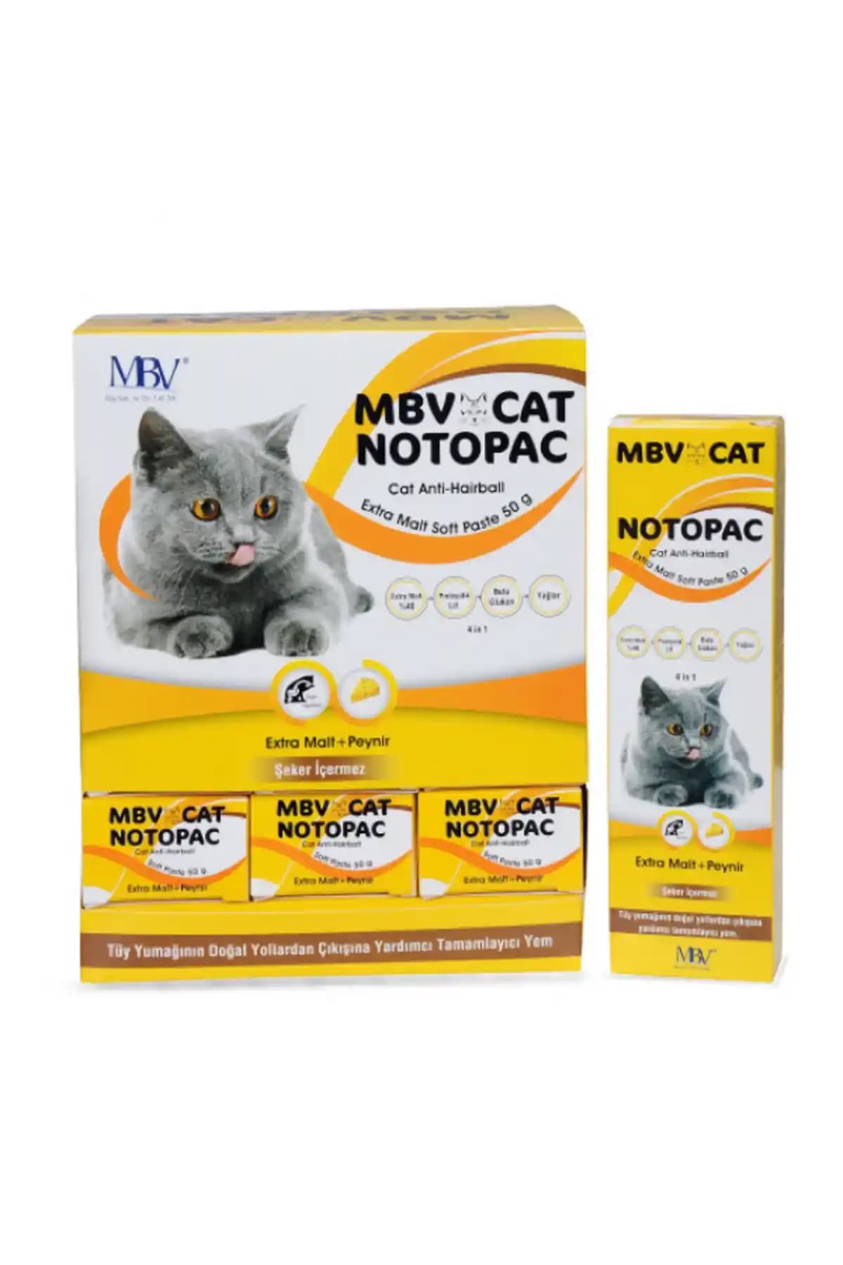 MBV Cat Notopac Paste: Tüy Yumağı Önleyici ve Bağırsak Sağlığını Destekleyen Kedi Ürünü