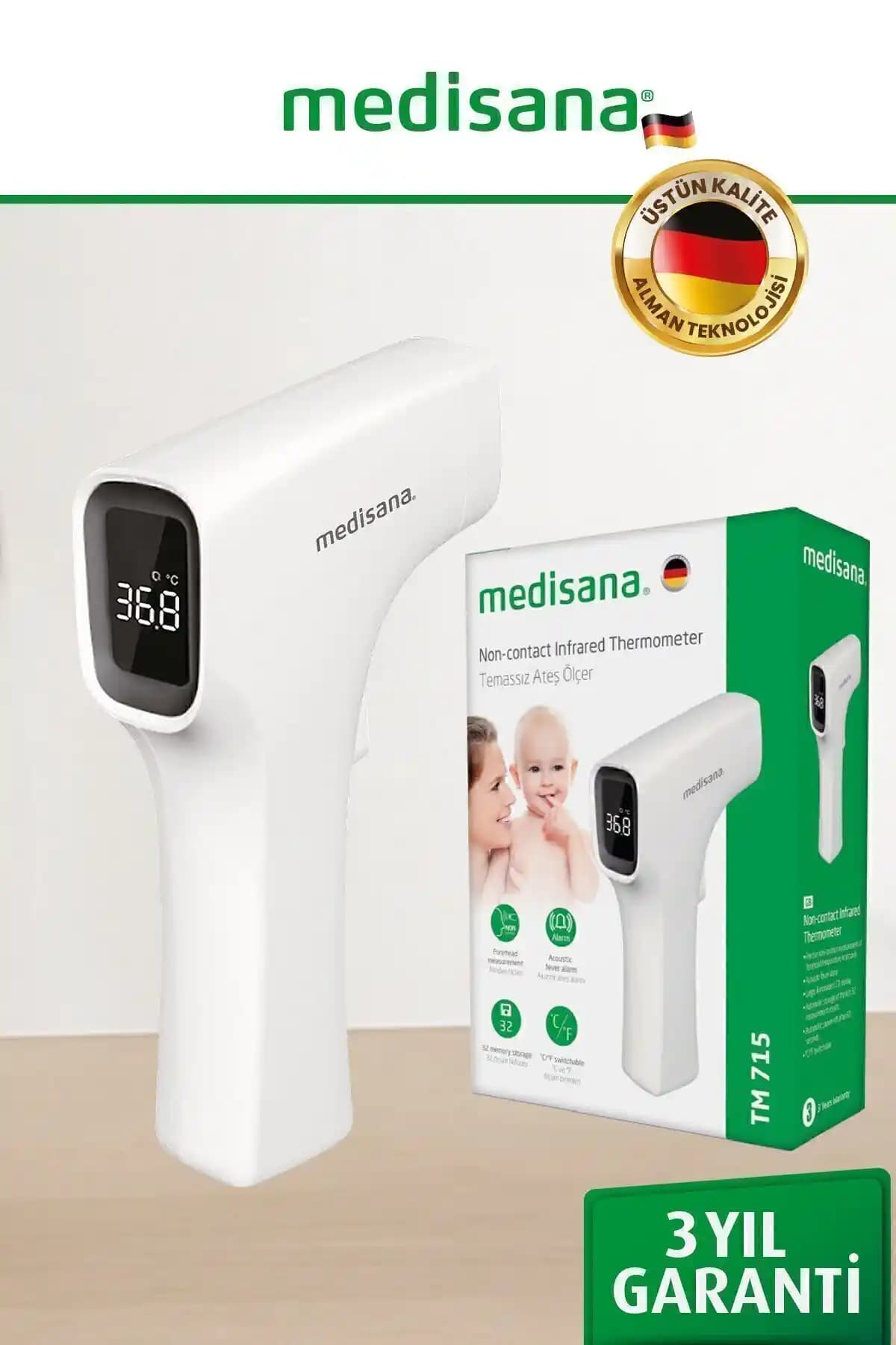 Medisana Temassız Kızılötesi Ateş Ölçer: Güvenilir ve Hijyenik Sağlık Takip Cihazı