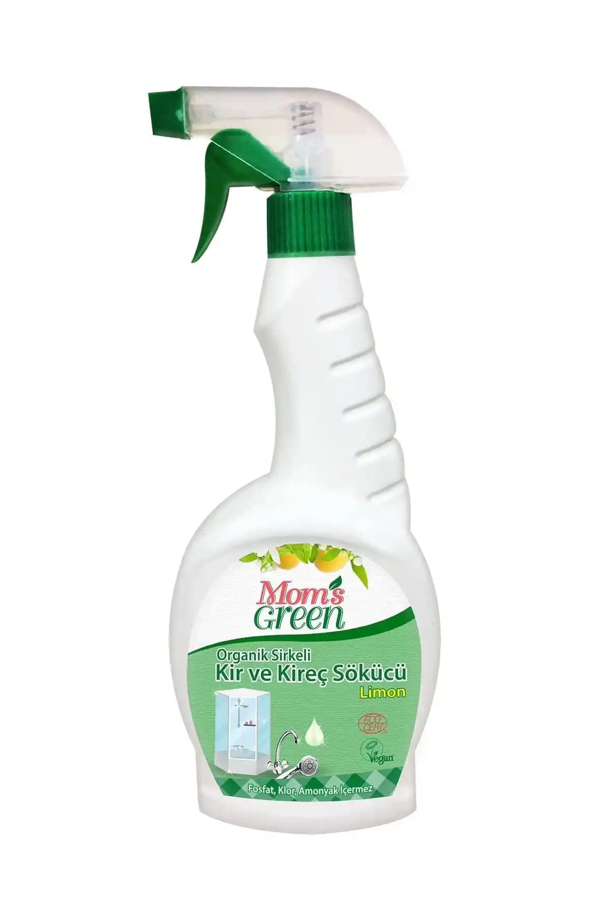 Mom's Green Organik Sirkeli Banyo Kireç ve Kir Sökücü Sprey 750 ml doğal ve etkili temizlik çözümü
