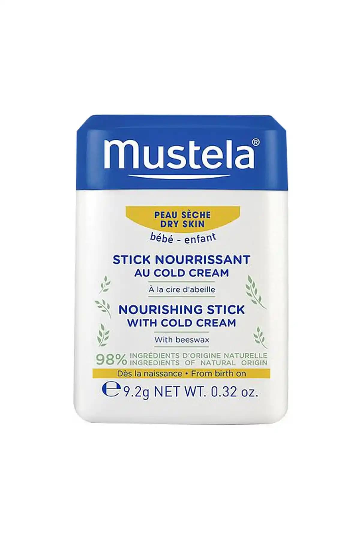 Mustela Cold Cream İçeren Besleyici Stick: Hassas ve Kuru Ciltler İçin Doğal Nemlendirici Çözüm