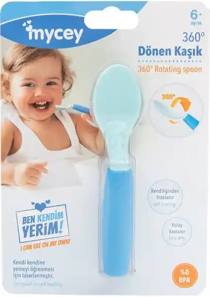 MYCey 360 Derece Dönebilen Mama Kaşığı: Yenilikçi ve Güvenli Çocuk Yemek Gereciği