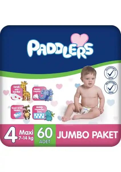 Paddlers 4 Numara Maxi ve Prima Aktif 5 Numara Bebek Bezleri Karşılaştırması