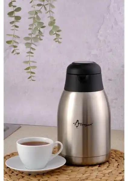 Penguen 1200XS 2 Litre Paslanmaz Çelik Termos: Uzun Süre Sıcak ve Soğuk Tutma Özelliği ile Dayanıklı Tasarım