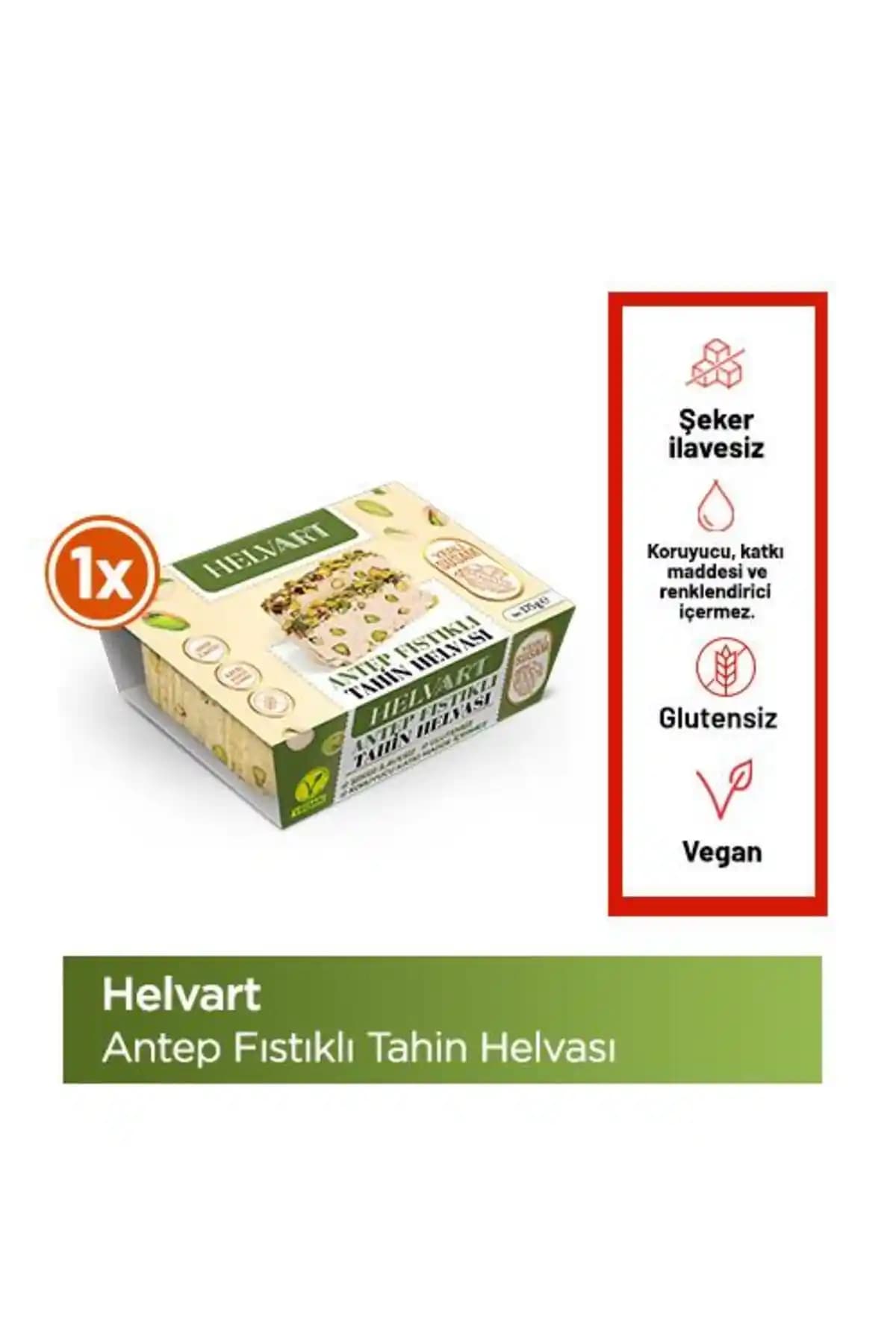 Pol's Helvart Yerli Susam ve Antep Fıstıklı Tahin Helvası 175g Sağlıklı Geleneksel Tatlı