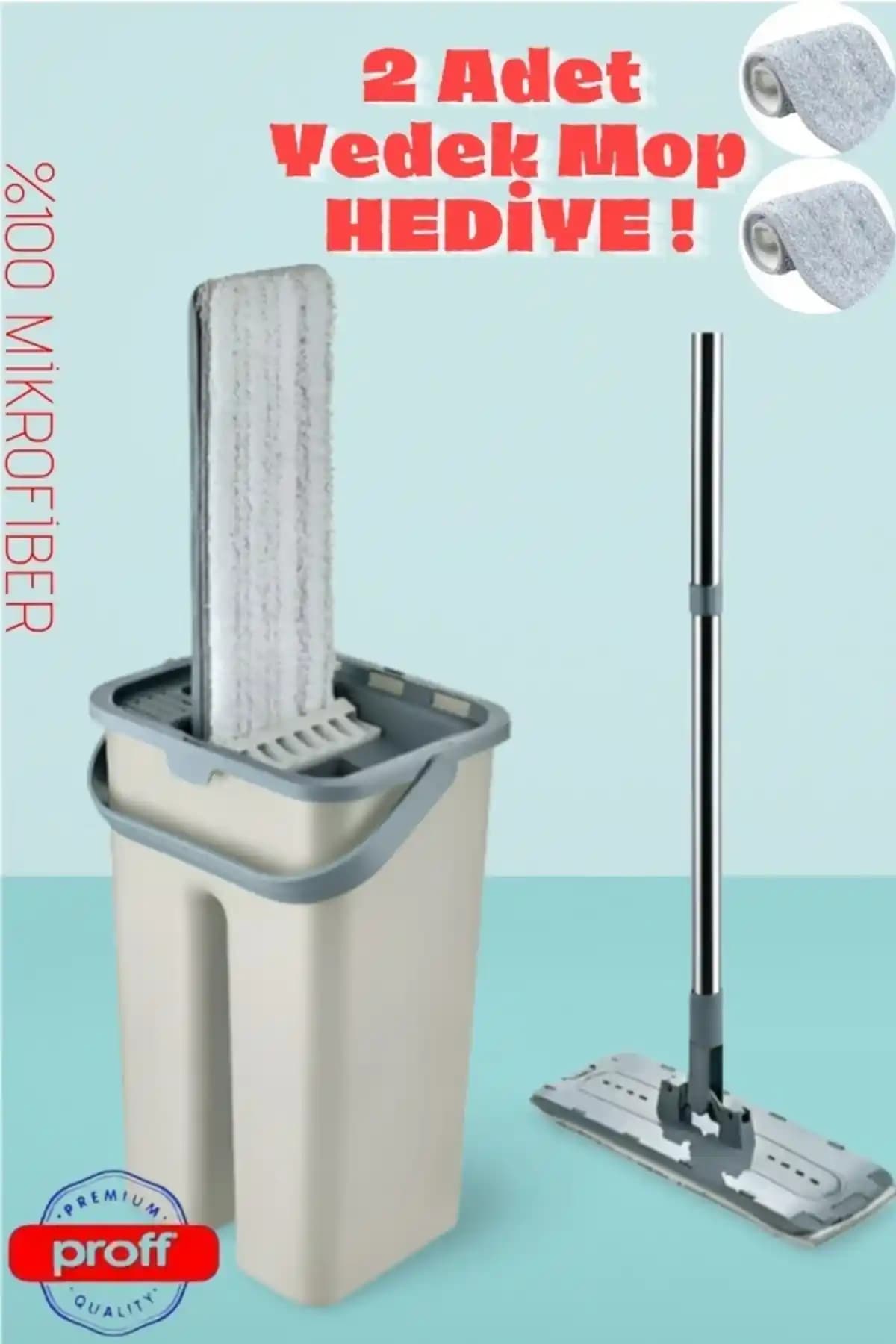 Proff Proff Style Flat Tablet Mop Set 9lt: Yüksek Performanslı ve Pratik Temizlik Çözümü