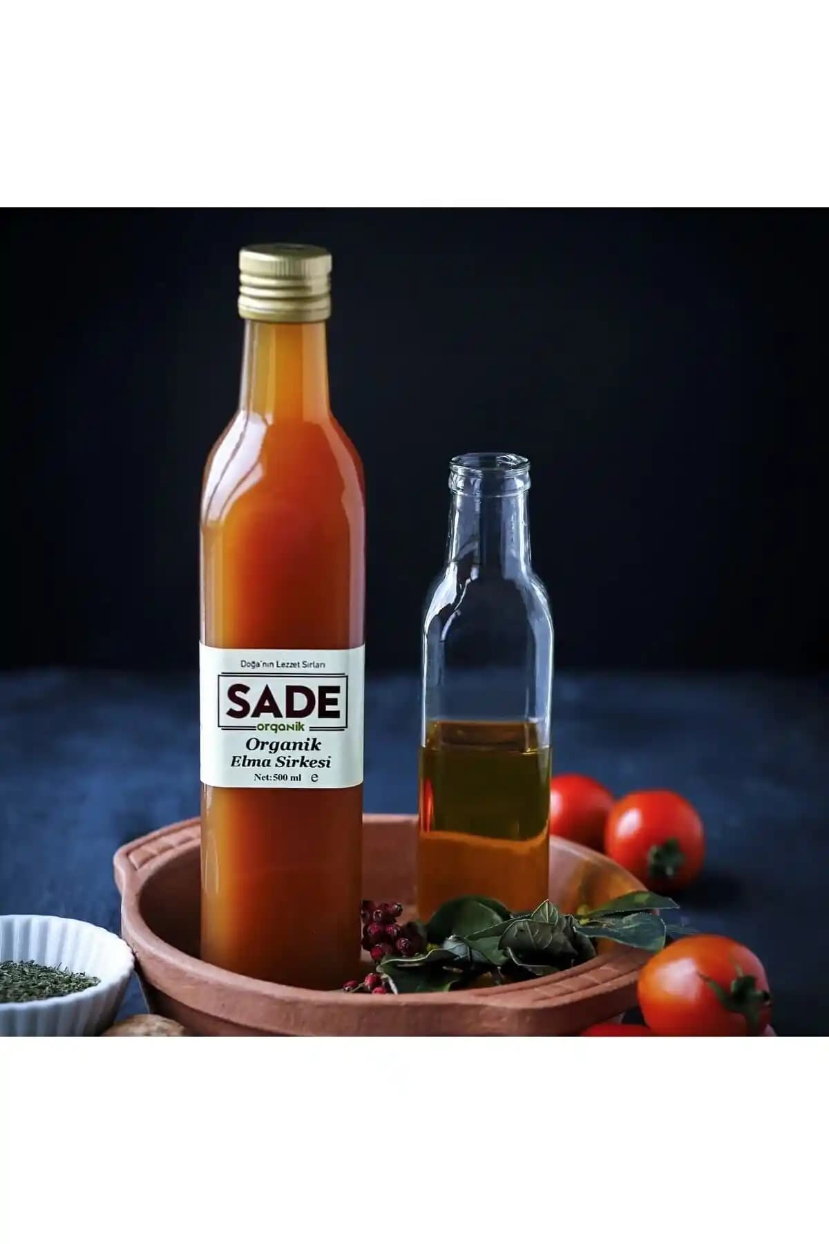 Sade Organik Elma Sirkesi 500 Ml Doğal ve Sağlıklı Bir Alternatif