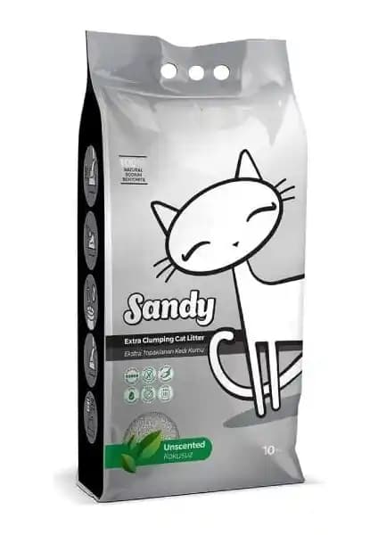 Sandy Parfümsüz Ekstra Topaklanan Sodyum Bentonit Kedi Kumu İncelemesi ve Kullanım Avantajları