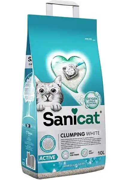 Sanicat Active Aktif Oksijenli Kedi Kumu Marsilya Sabunu Kokusu ile Temizlik ve Hijyen Sağlar