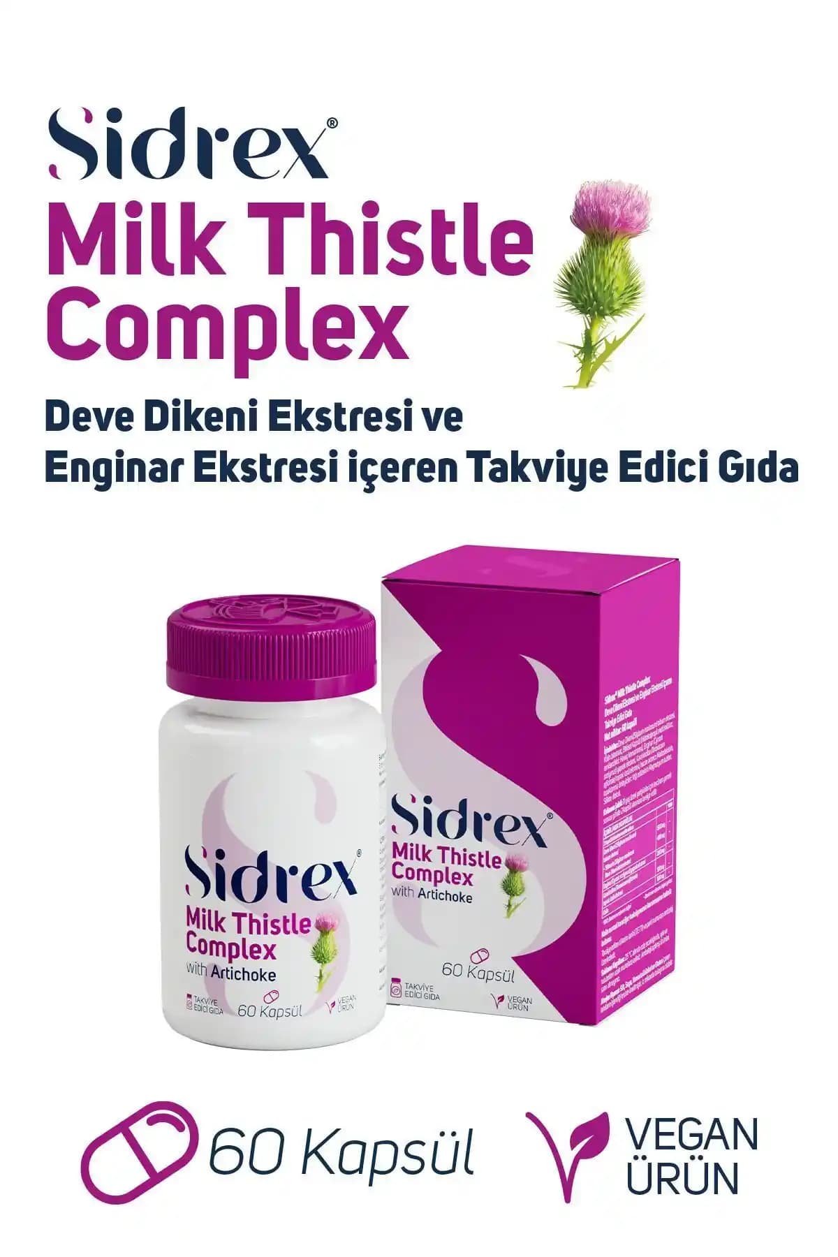 Sidrex Milk Thistle Complex ile Karaciğer Sağlığını Doğal Yollarla Destekleyin