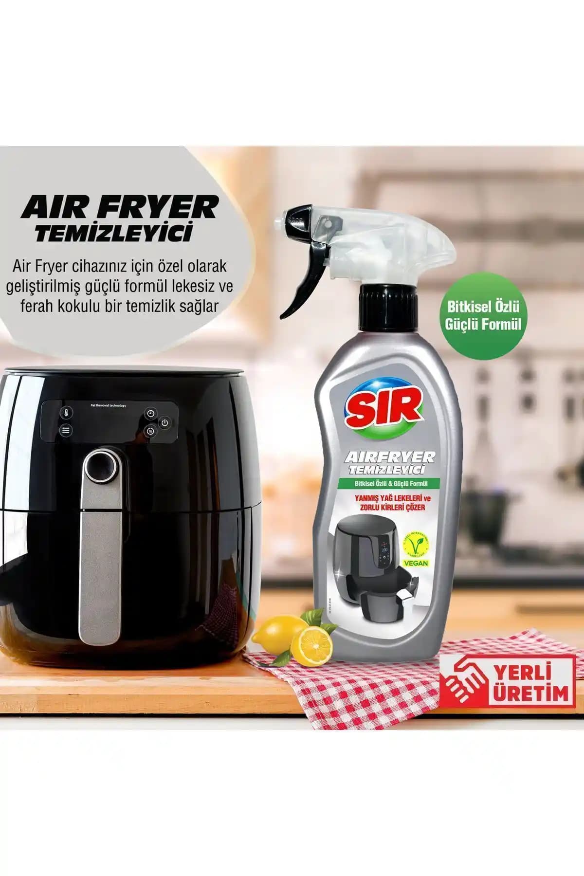 Sır Airfryer Temizleyici: Doğal ve Güçlü Temizlik Çözümü Mutfak Cihazları İçin