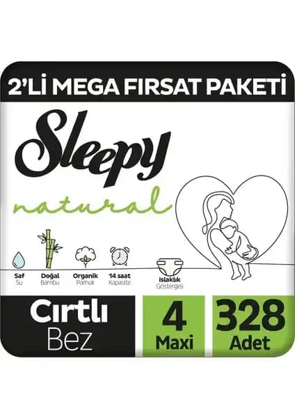 Sleepy Natural 4 Numara Bebek Bezi Karşılaştırması Maxi ve Cırtlı Paketler